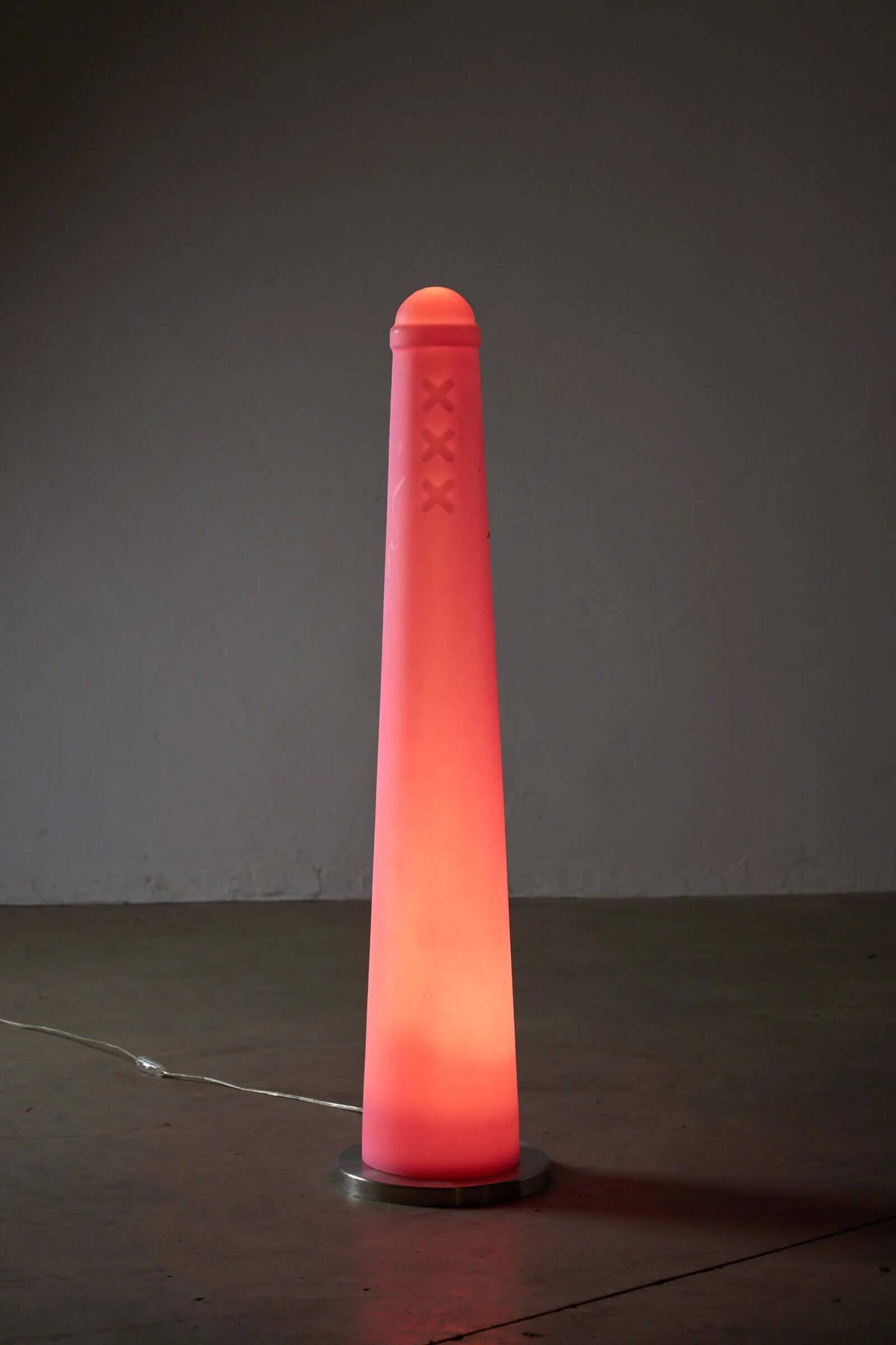 Amsterdamse Pole floor lamps in pink for Bijenkorf, 1990s