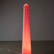 Amsterdamse Pole floor lamps in pink for Bijenkorf, 1990s