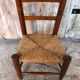 Chaise enfant assise paillée vintage