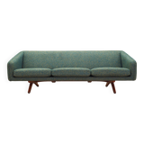 Canapé vert mélangé, design danois, années 1960, fabricant : A. Mikael Laursen