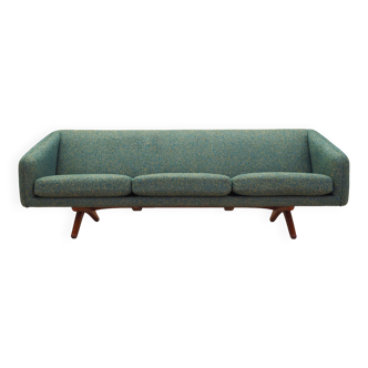 Green melange sofa, Danish design, 1960s, manufacturer: A. Mikael Laursen