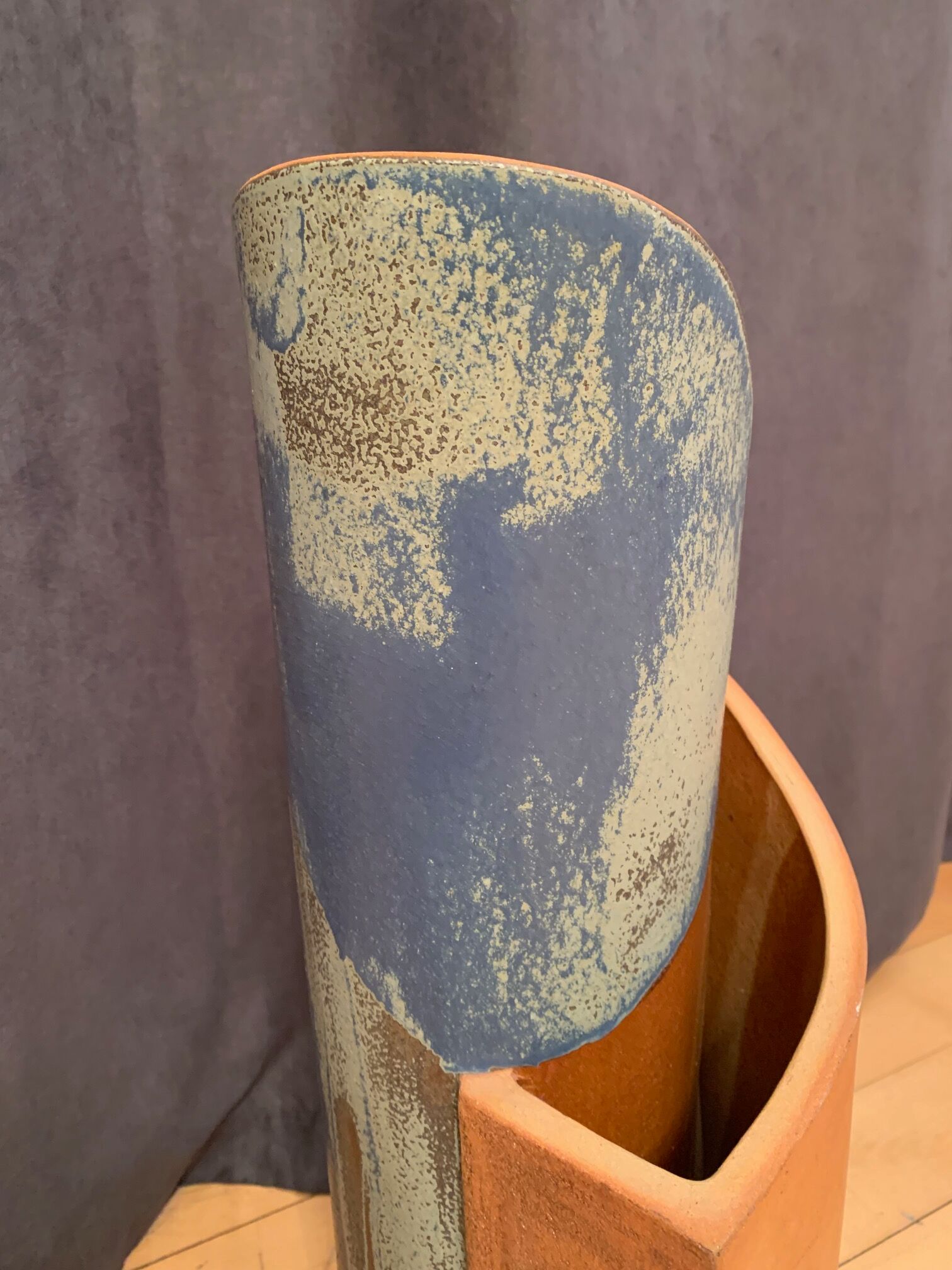Large , ceramic , floor vase .