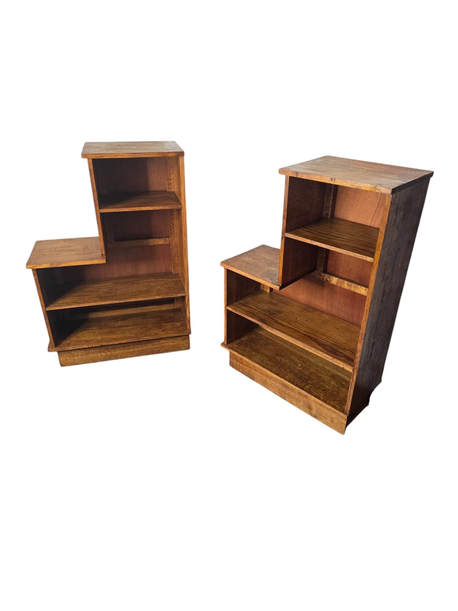 Pair of 1960s solid oak bookcases