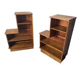Pair of 1960s solid oak bookcases