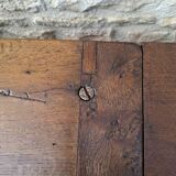 Extendable oak farmhouse table