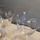 4 antique water glasses, engraved and cut crystal - 1940s