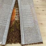 Original ABSTRACT Scandinavian High Pile Pop Art Rya Rug Carpet, Sweden, 1960s
