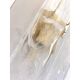 Set of Two Venied-White Alabastro Strips “Listelli” Murano Glass Gold 24k Wall Sconce by SimoEng