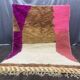 Tapis en laine pure naturelle à motifs colorés taille 150 x 250 cm
