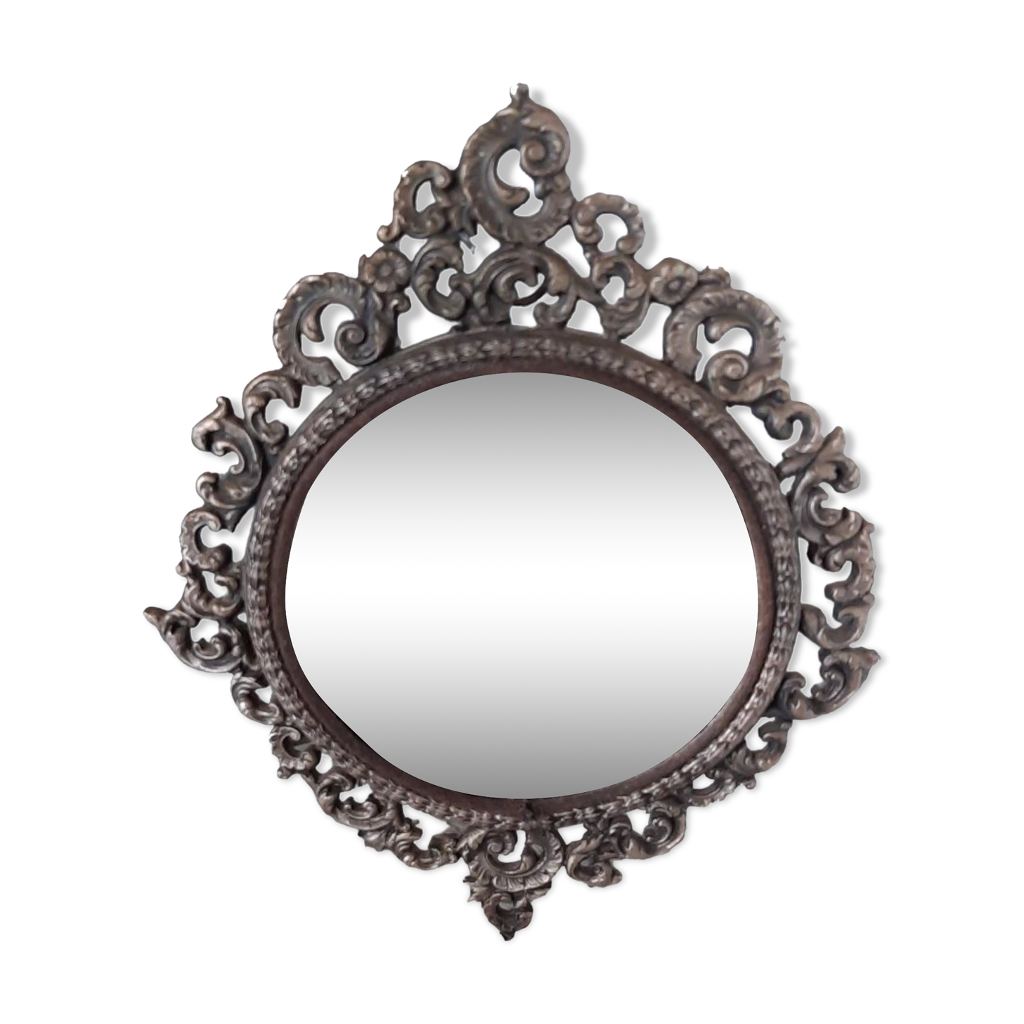 Vintage metal wall mirror 11x22cm