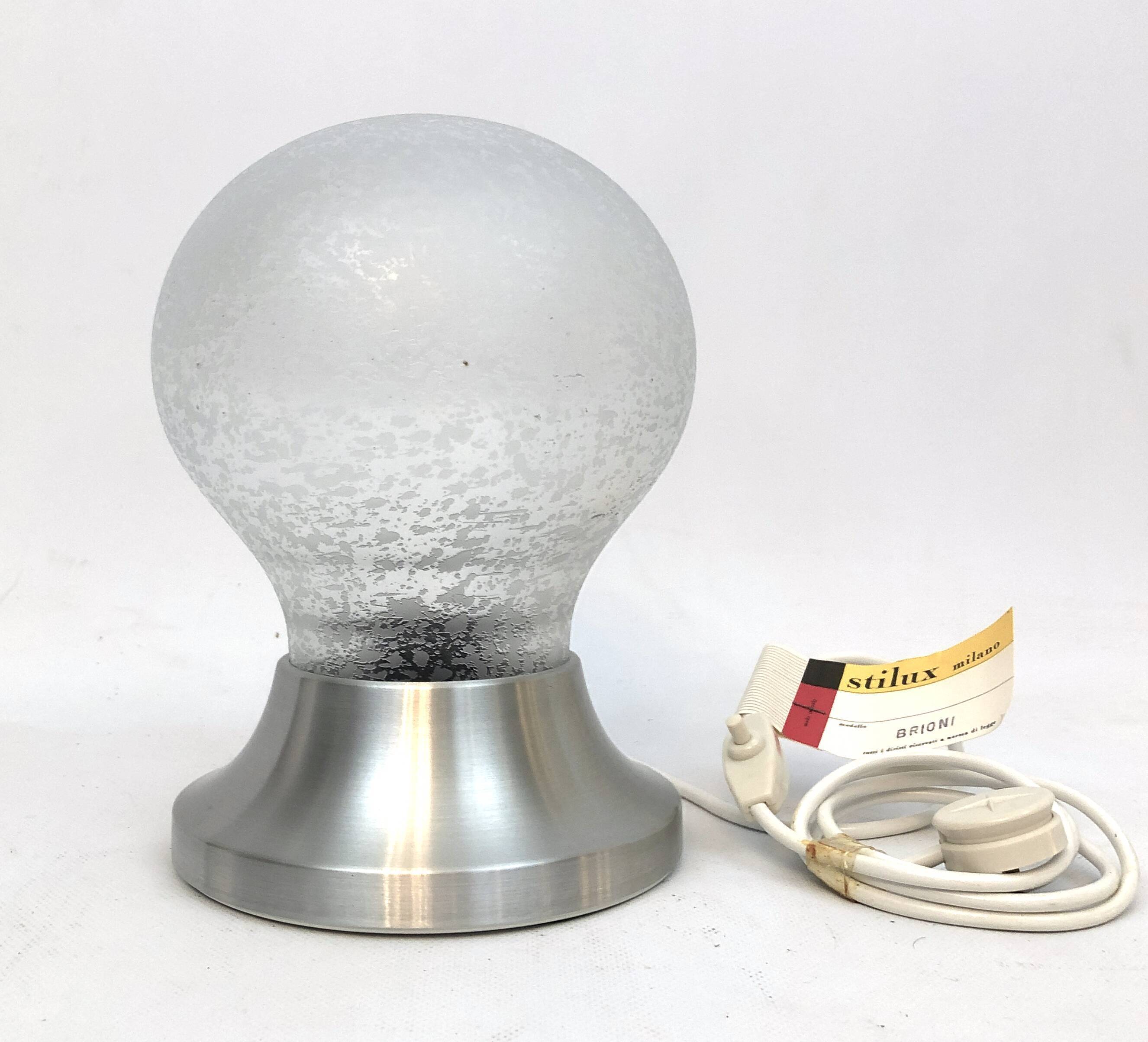 Mid-century Stilux Milano table lamp model Brioni. Labeled