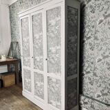 Parisian wardrobe 3 doors upcycled