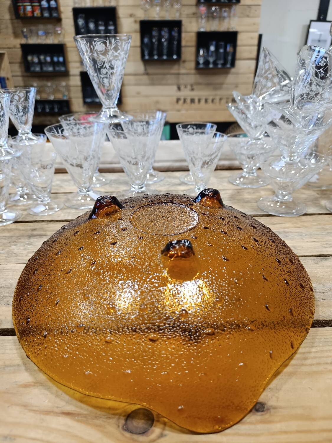 Plat ambré vintage