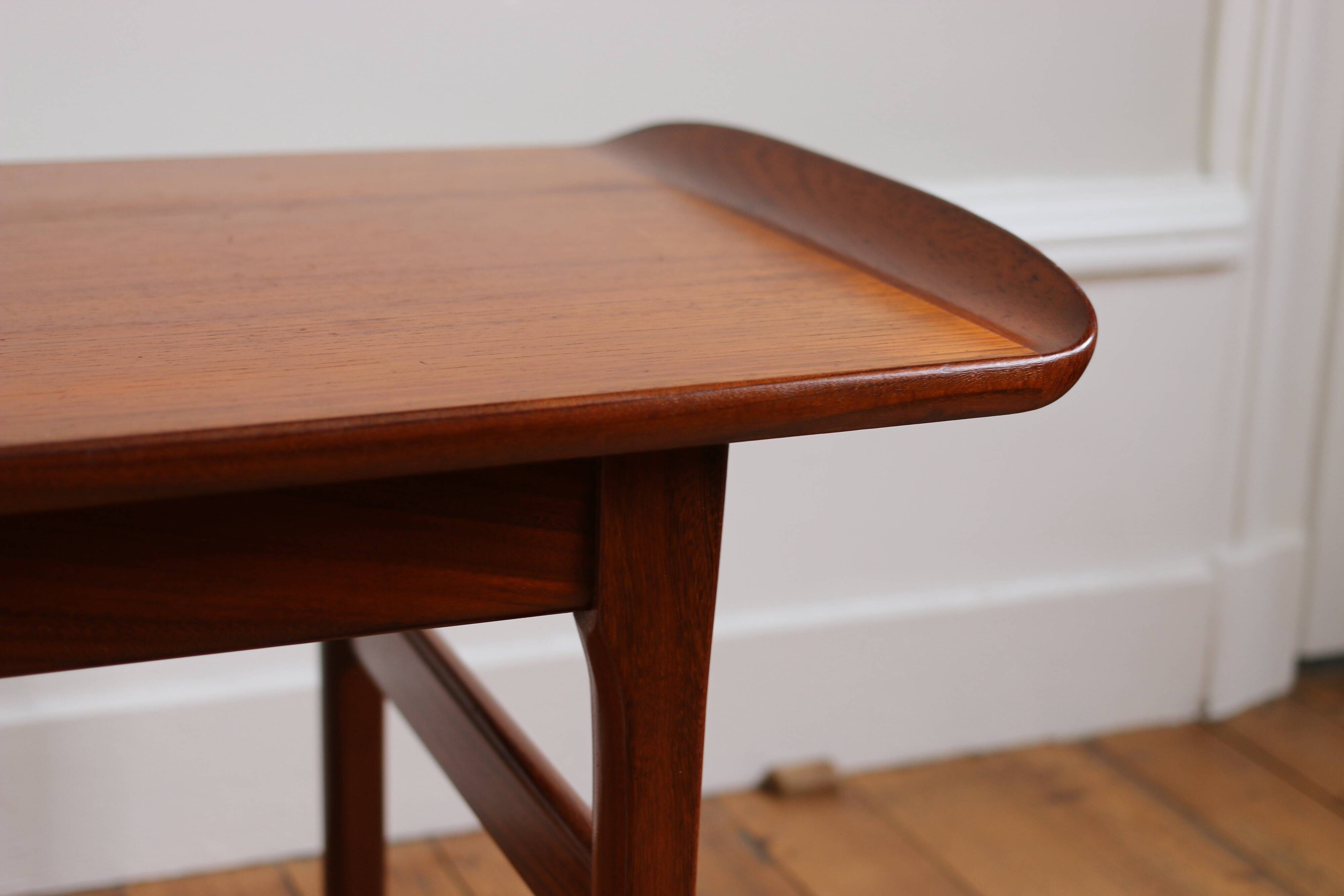 Table basse scandinave vintage teck, 1960