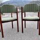 Série de chaises scandinave fauteuil chaise ottoman en palissandre