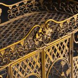 Antique cast iron serving trolley, France, early 20th century