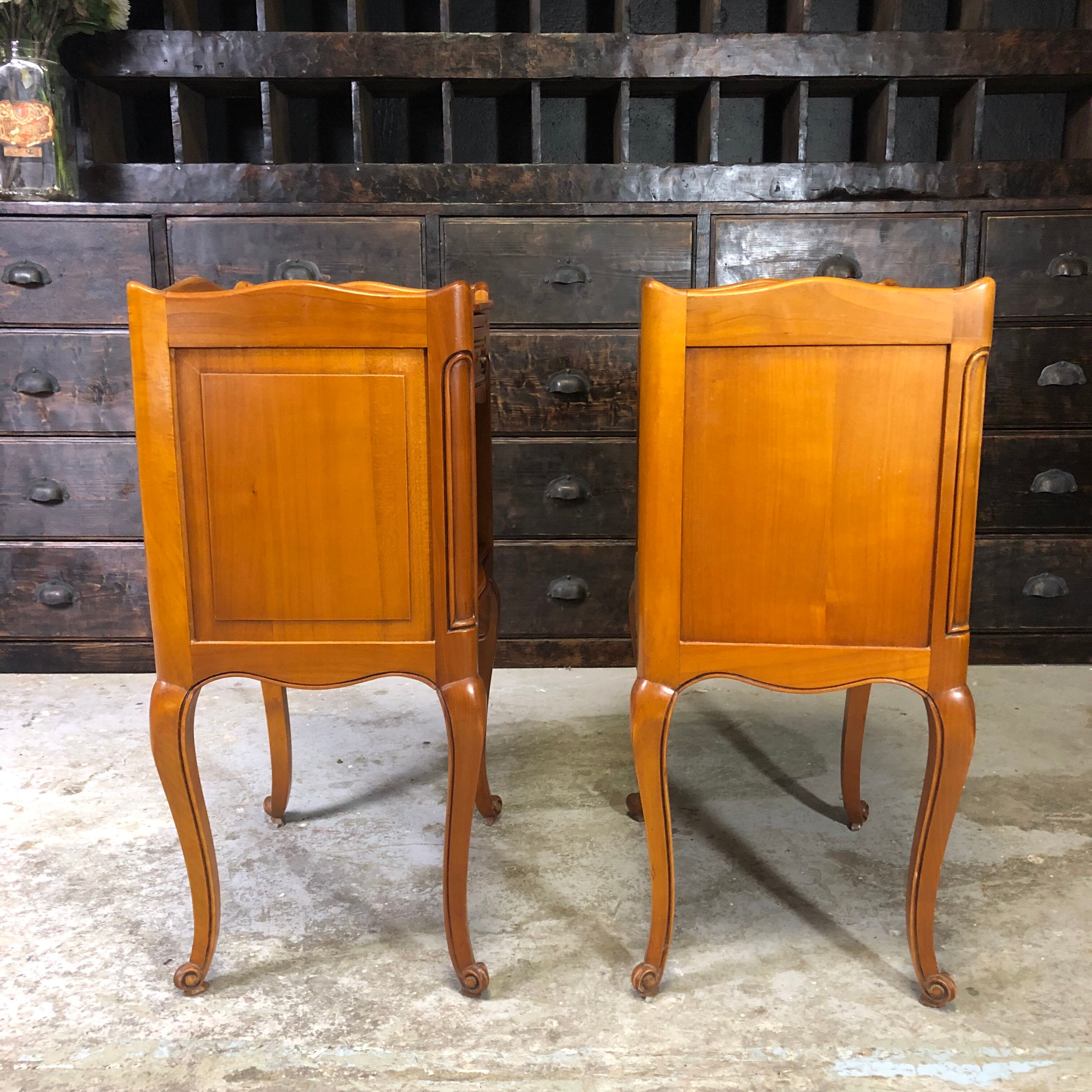 Pair of wooden bedside tables