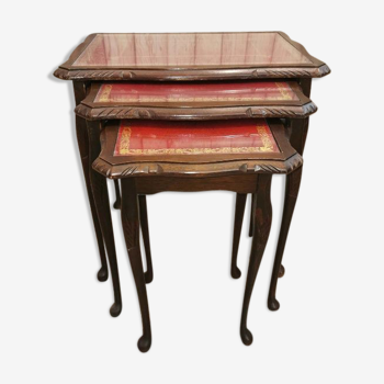 Ensemble de tables baroques avec le cuir