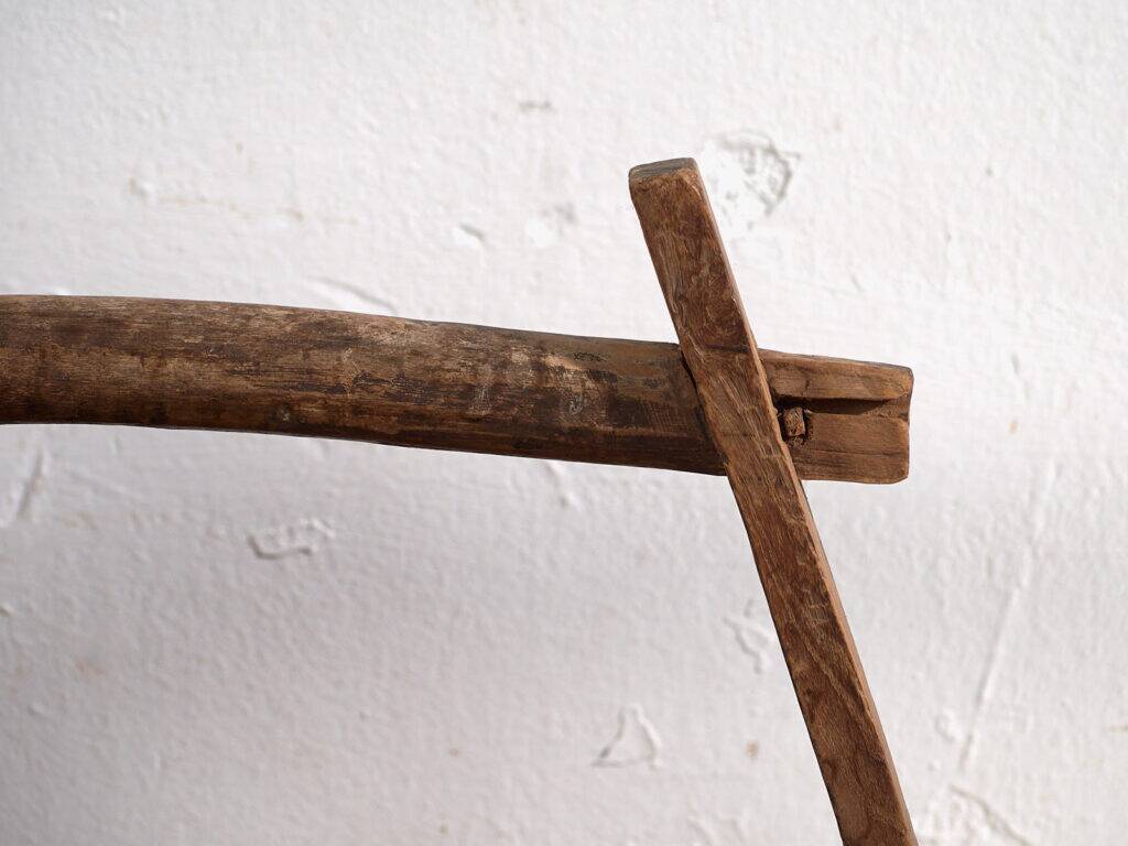 Antique solid wood basket (c.1900) #9