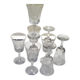 Old wine glass in baccarat crystal model art deco ht 14,5 cm