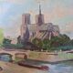 Pair of oils by B. Sarraillon Notre Dame de Paris