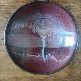 Signed ceramic fruit bowl on foot