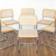 6 Cesca B32 Breuer Chairs Made in Italy - Canework of the seats redone
