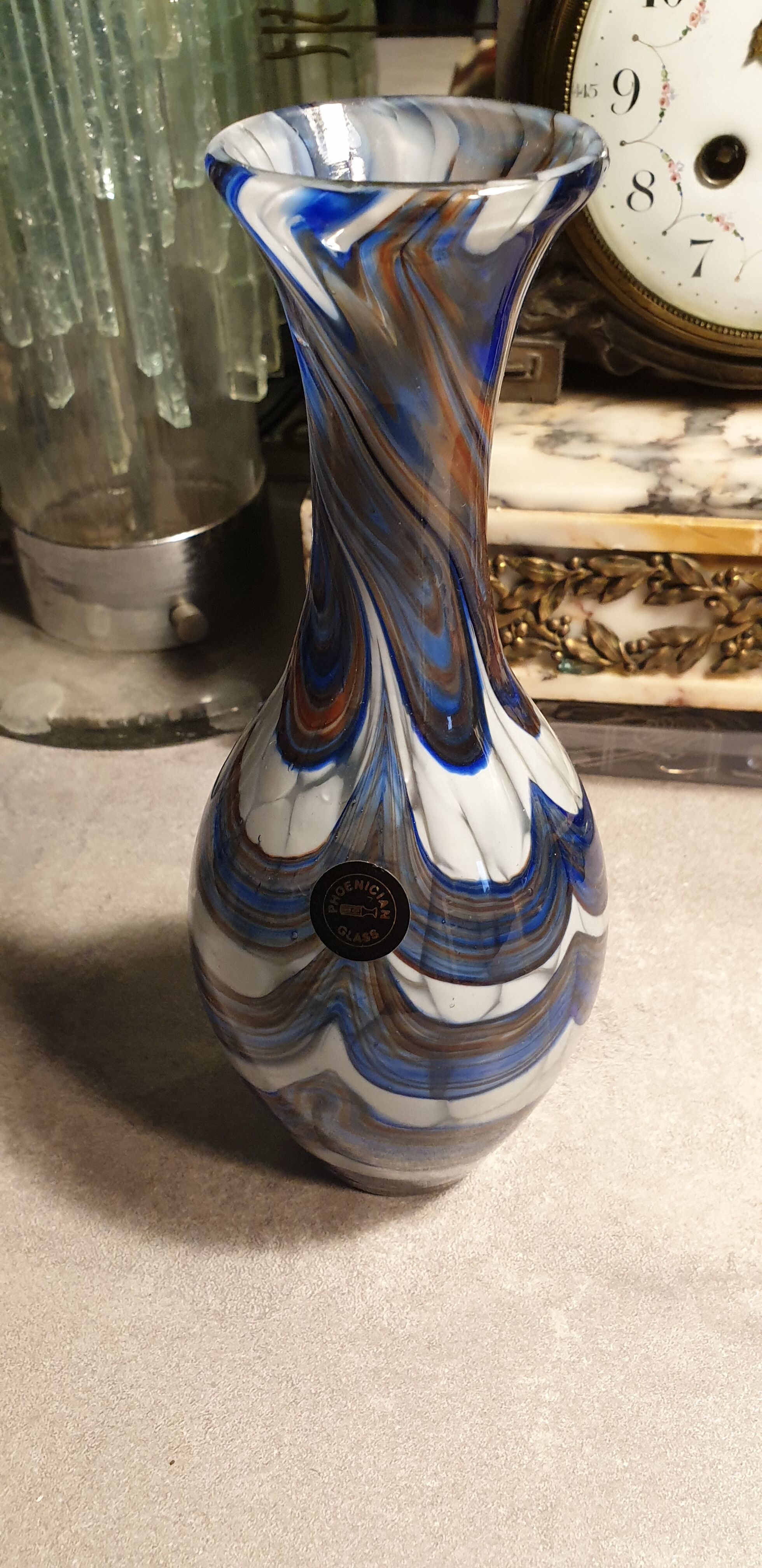 Vase blown to the cane