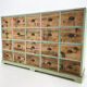 Vintage industrial wooden cabinet with original handels, 1930's