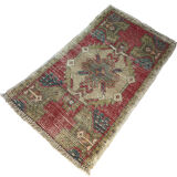 Tapis pastel turc vintage 93 x 52 cm