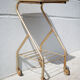 Metal wheeled tray with formica top, vintage wheeled cabinet, vintage side table