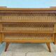 compass leg commode, wicker, vintage