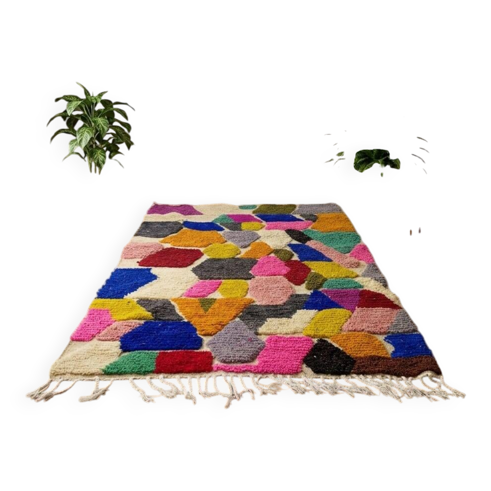 Beni Ouarain rug artisanal – unique contemporary Berber piece