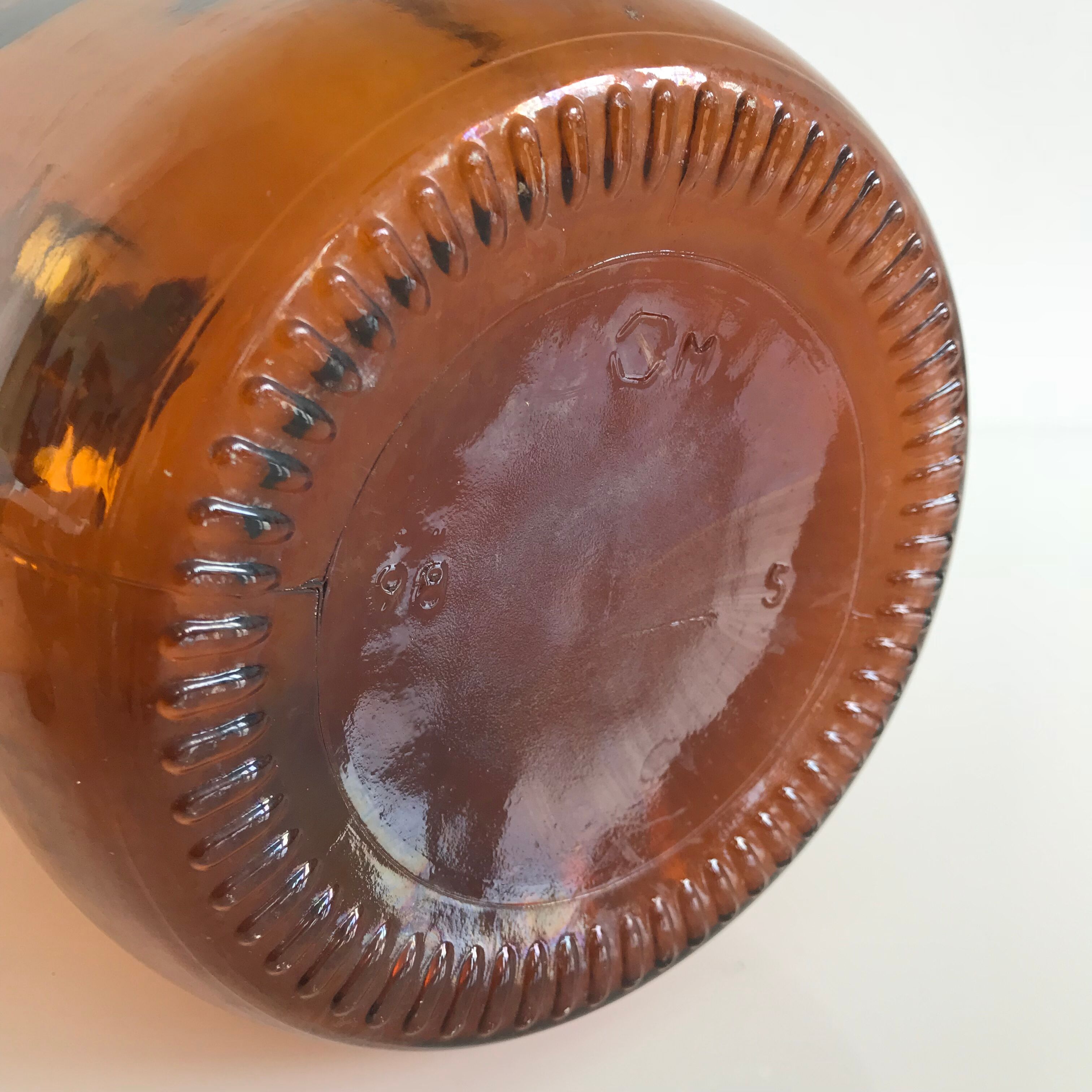 Demijohn 5litres amber glass