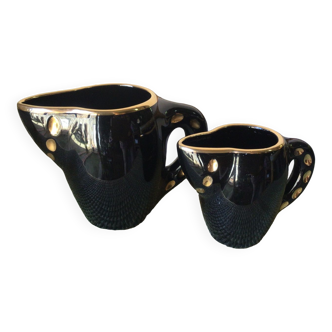 Pair of art deco pitchers