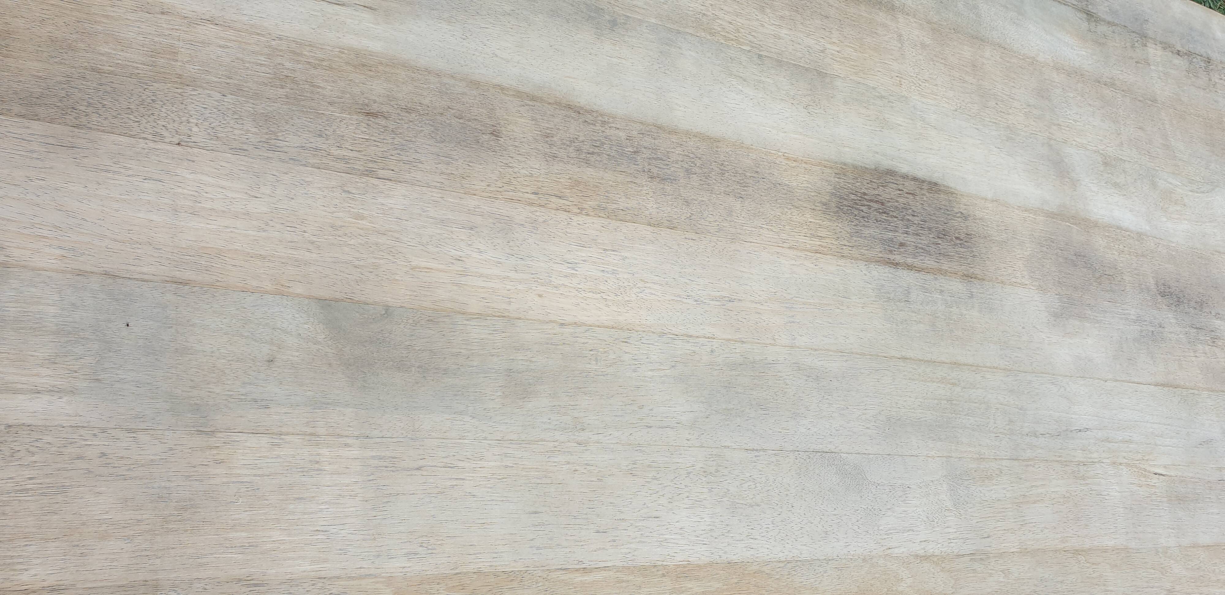 Natural wood farmhouse table