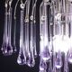 The Purple Crown, LArge Size Murano Chandelier Purple and Crystal Drops, 19