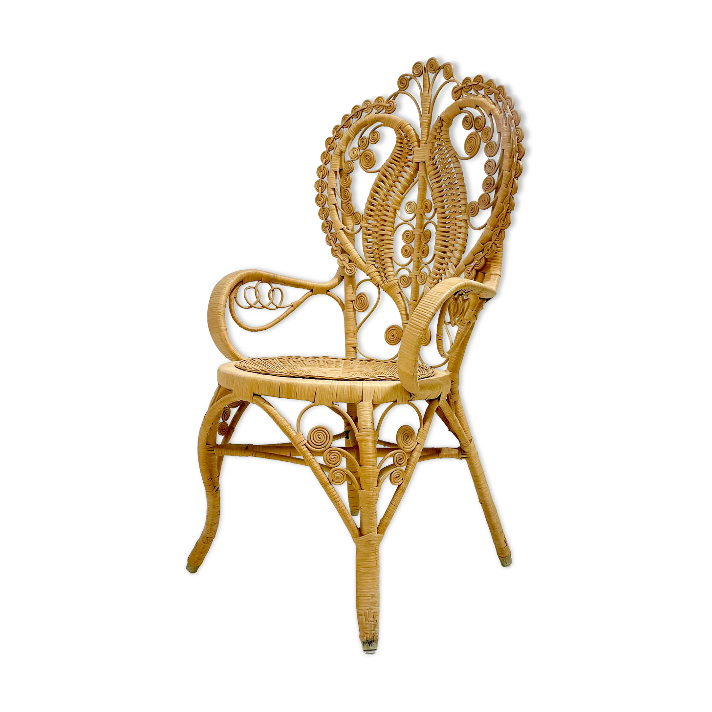 Mid-Century Modern Rattan Armchair