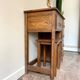 Desk 5 drawers and stool in dark ☐ wood 72 x 40 cm