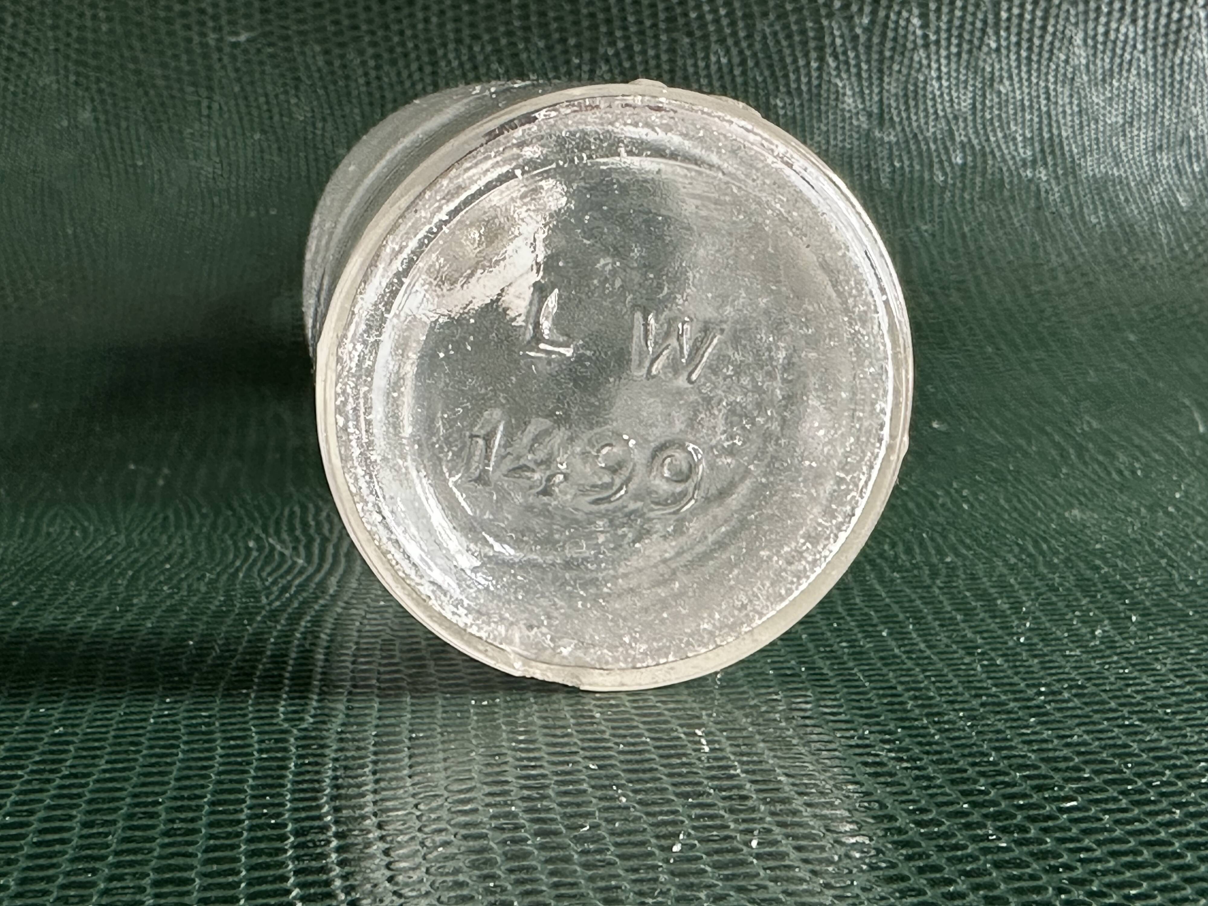 Flacon d’apothicaire ancien en verre, vers 1900