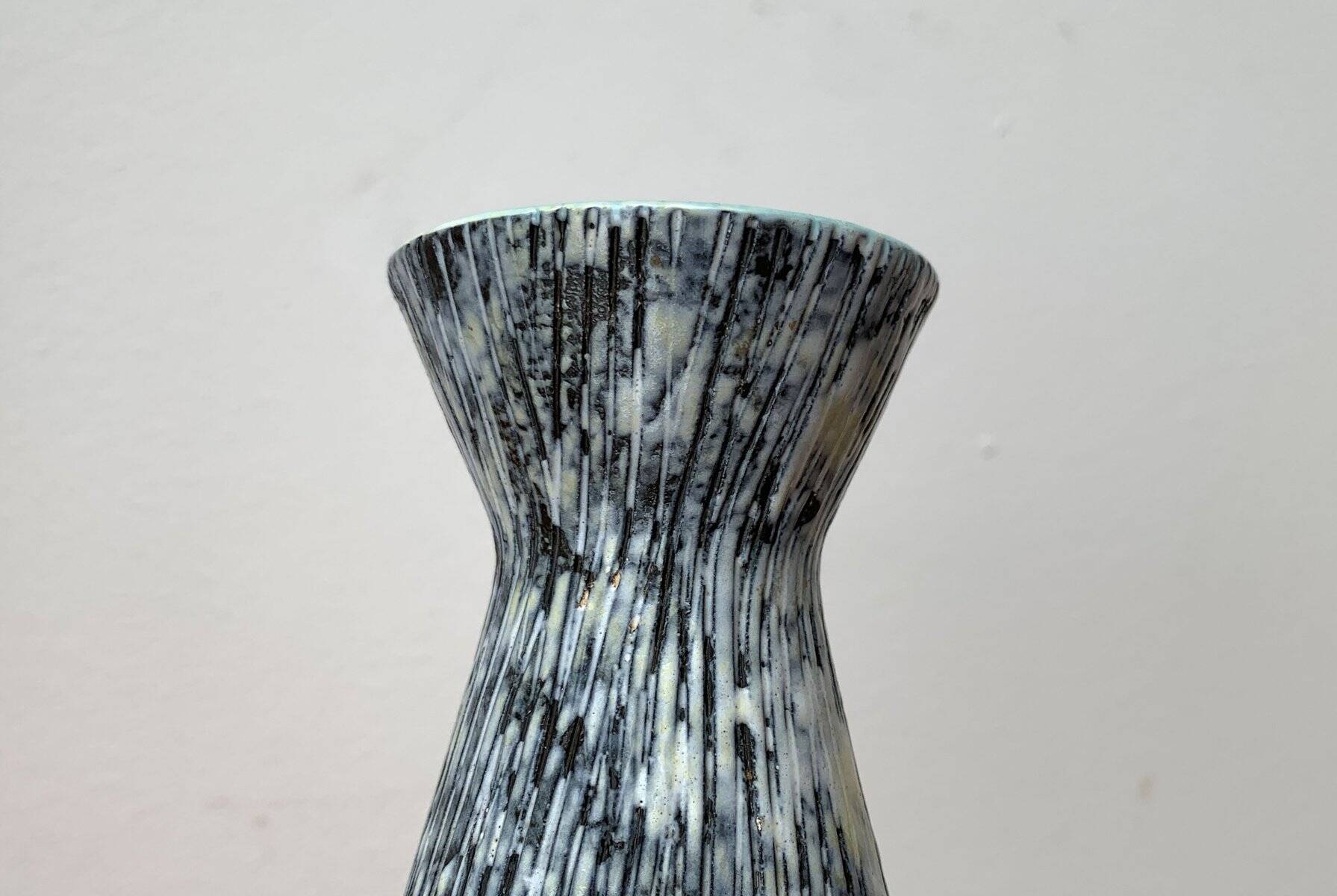 West German pottery vase, mid-century style, 1960s