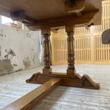 3m oak table from 1950 with its extensions