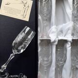Coffret 6 flûtes champagne en cristal de lorraine