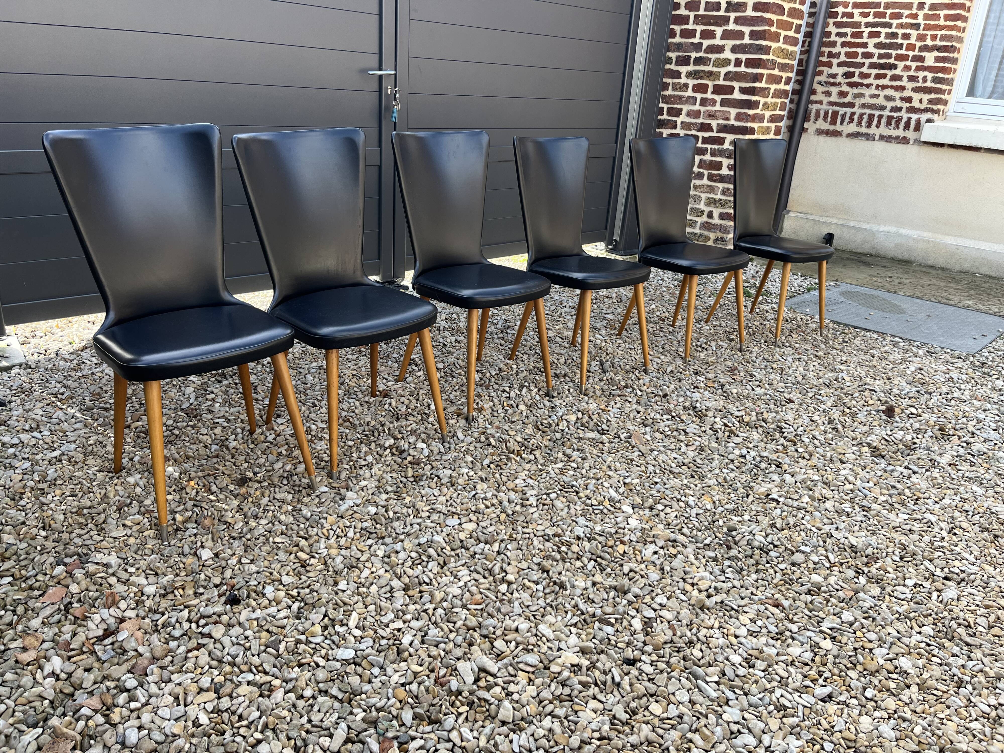 Set de 6 chaises Baumann modèle essor