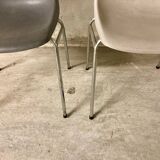 Set of 3 vintage Grosfillex shell barrel chairs