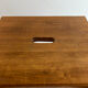 Scandinavian stool solid wood — Rectangular seat, square legs