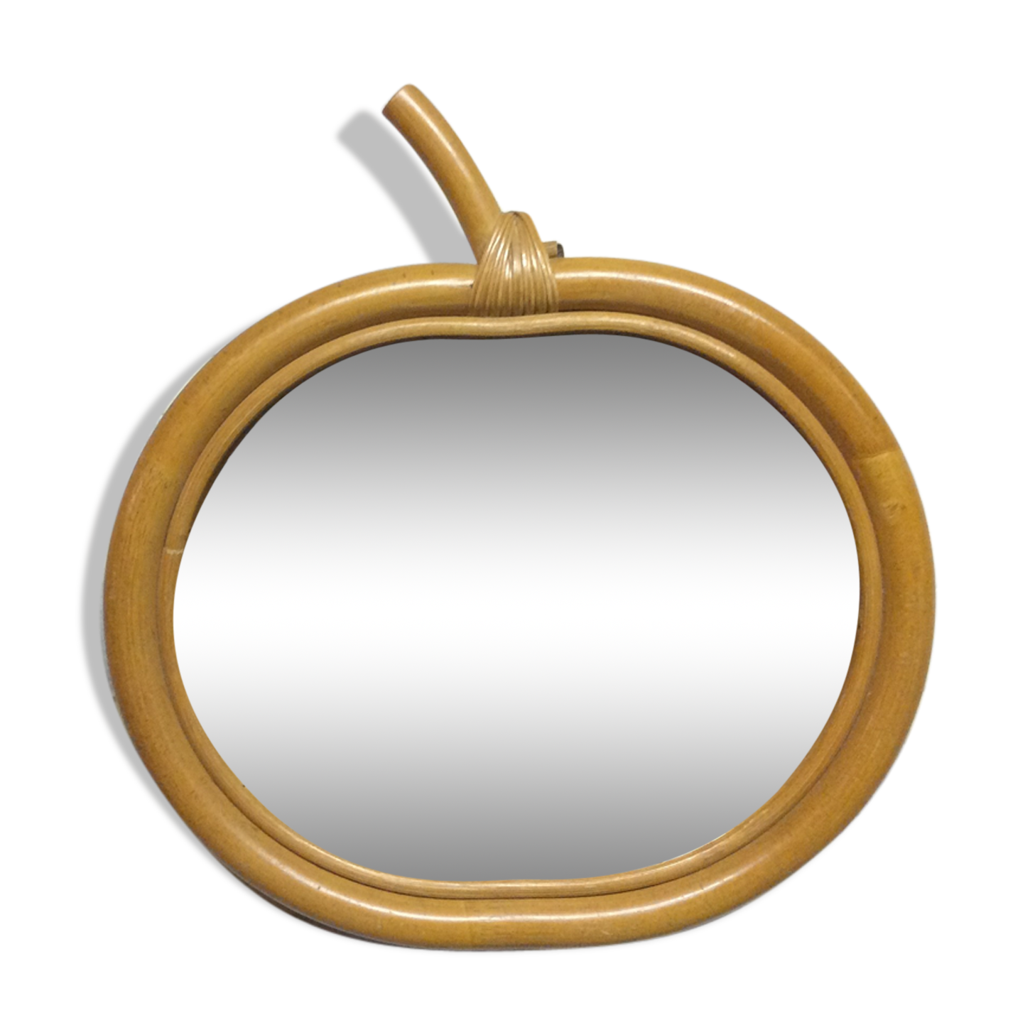 Miroir rotin 34 x 32 cm