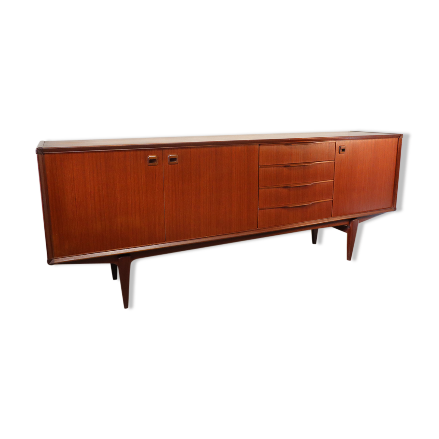 Scandinavian row in solid teak 1960