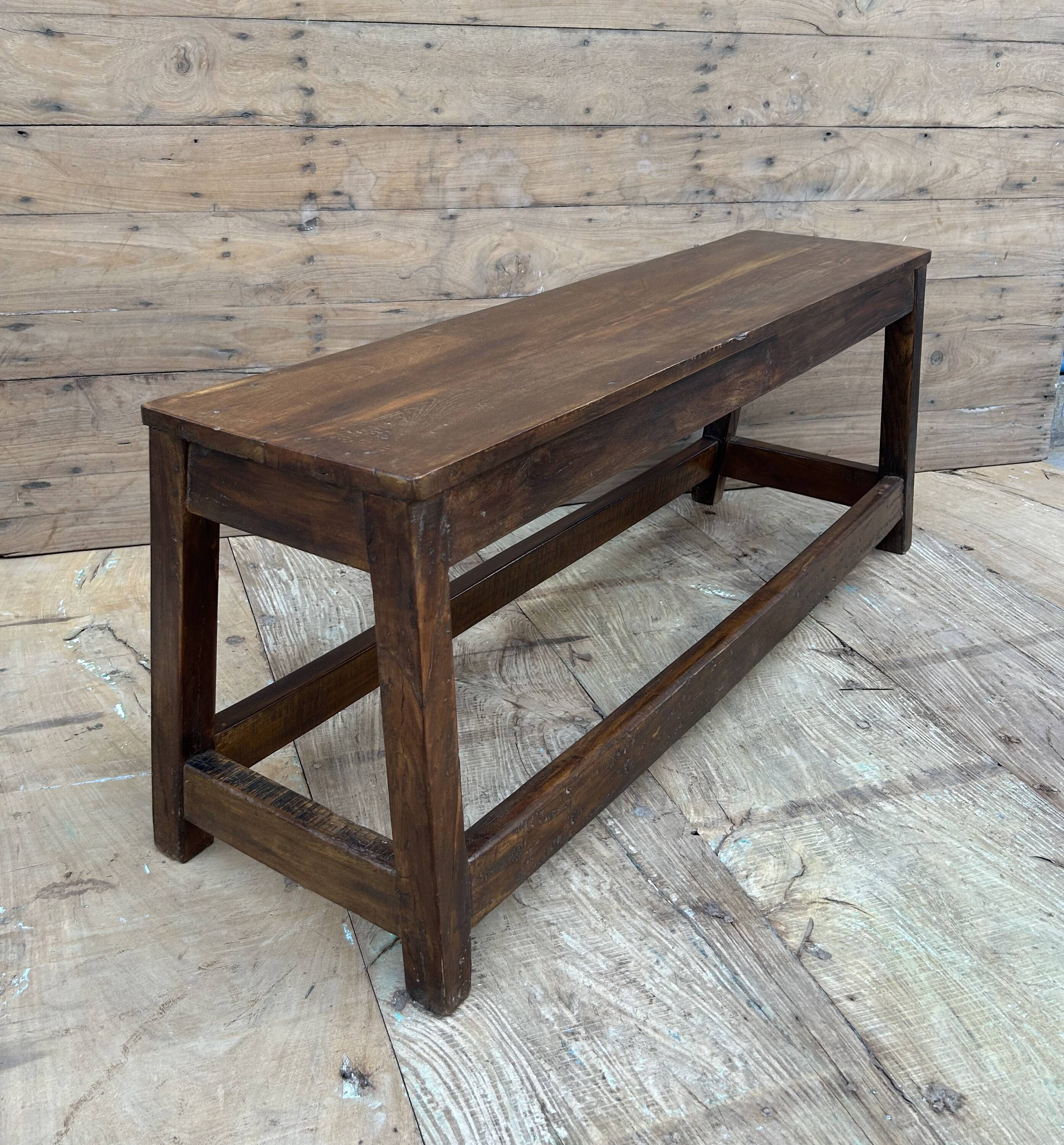 bench in Burmese teak