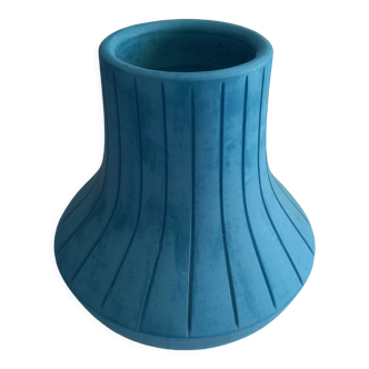 Turquoise blue terracotta vase